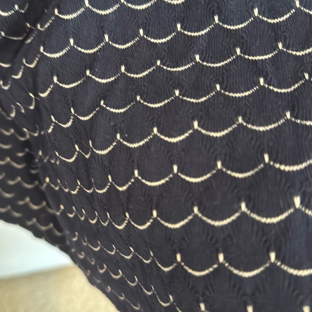 Navy Patterned Dress Loft MP - Picture 3 of 4